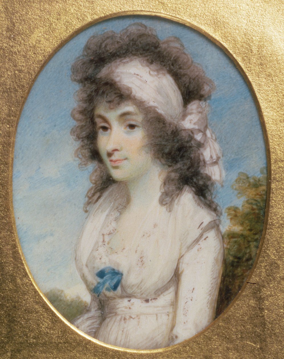 पोर्टेड मिनिएचर ऑफ़ लिडिया या एलिजाबेथ हंट, c.1795 द्वारा हेनरी एड्रिज