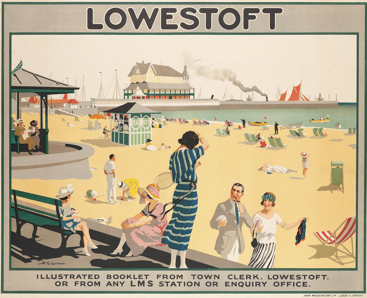 पोस्टर विज्ञापन Lowestoft द्वारा हेनरी जॉर्ज गॉथोर्न