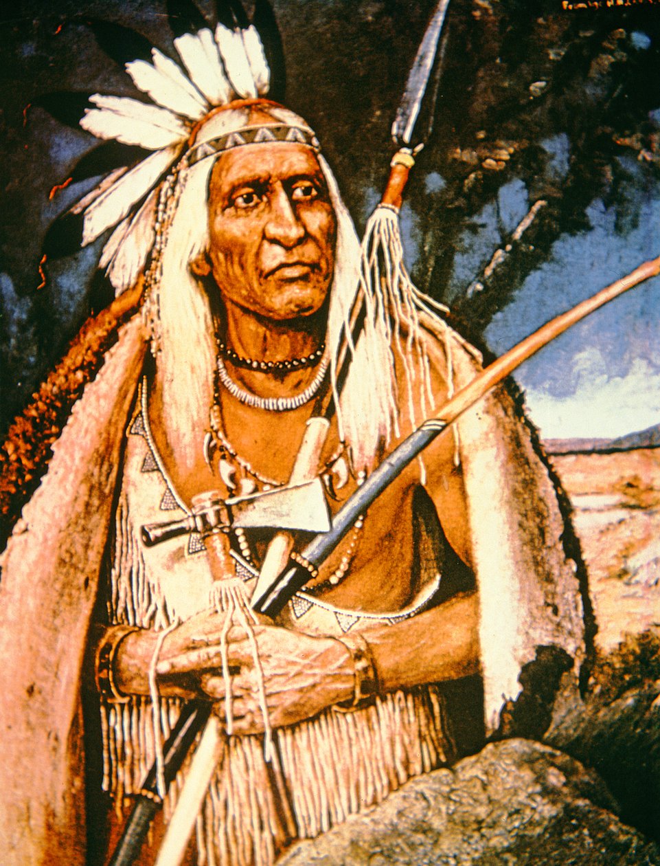 Iroquois प्रमुख (कैनवास पर तेल) द्वारा हेनरी एच। क्रॉस