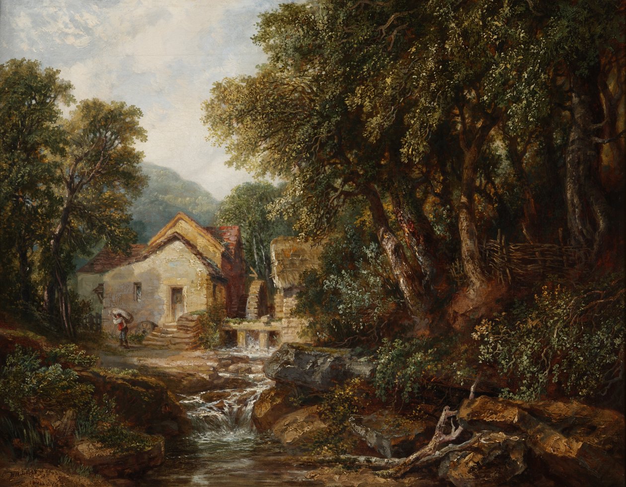 रॉसले, डर्बीशायर, 1867 में एक मिल द्वारा हेनरी हैरिस लाइन्स