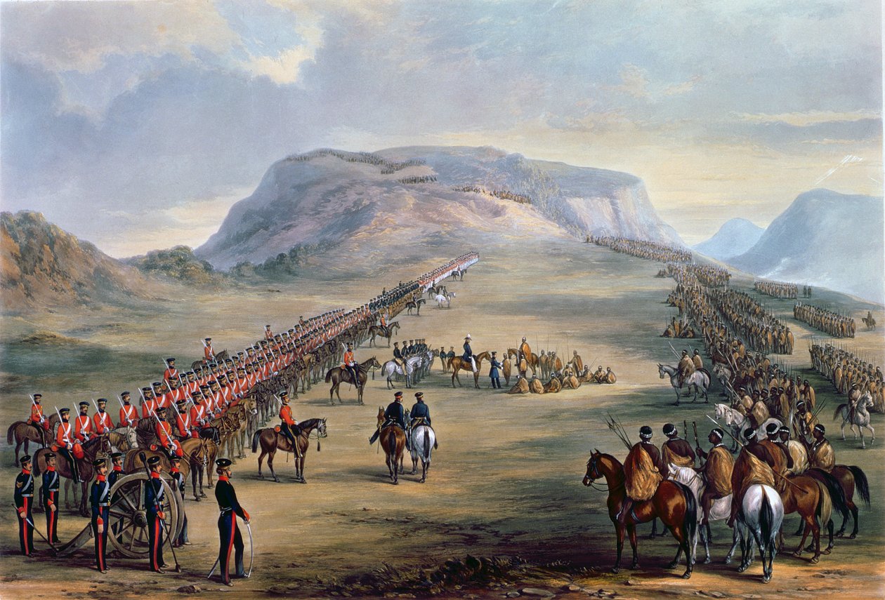 30 जून 1846 को ब्लॉक बहाव, काफिरलैंड में सम्मेलन (रंग जलीय) द्वारा हेनरी मार्टेंस