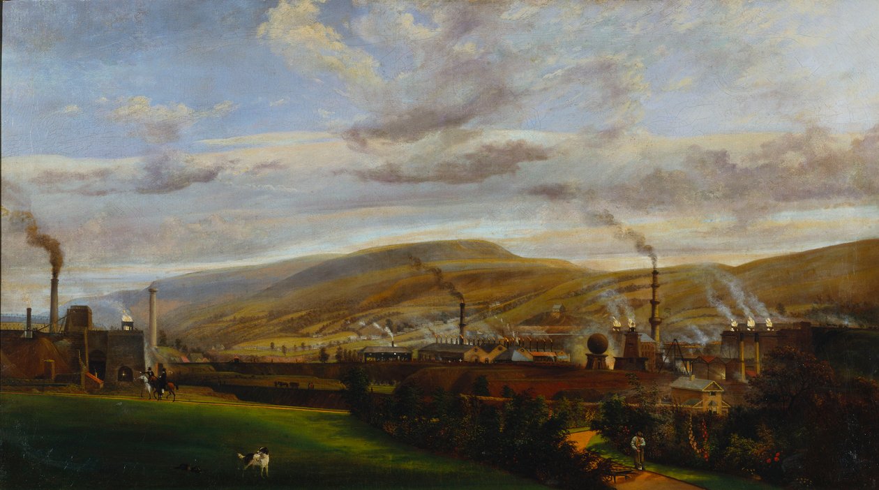 साउथ वेल्स इंडस्ट्रियल लैंडस्केप, c.1825 द्वारा हेनरी पेनी विलियम्स