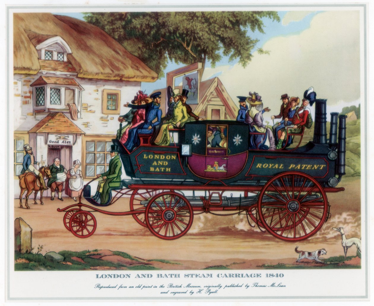 लंदन और बाथ स्टीम कैरिज, 1840, c1800-1840। द्वारा हेनरी पाइल