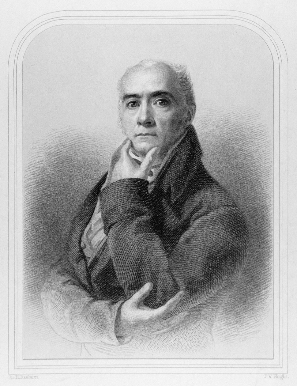 सर हेनरी रायबर्न का पोर्ट्रेट (1756-1823), TW नाइट द्वारा उत्कीर्ण द्वारा हेनरी रायबर्न