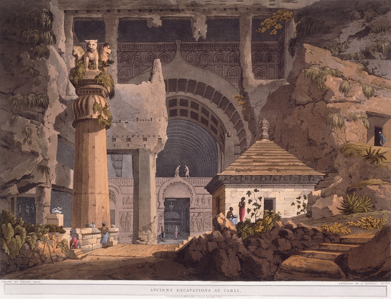 कार्ली, 1824 में प्राचीन खुदाई द्वारा हेनरी साल्ट