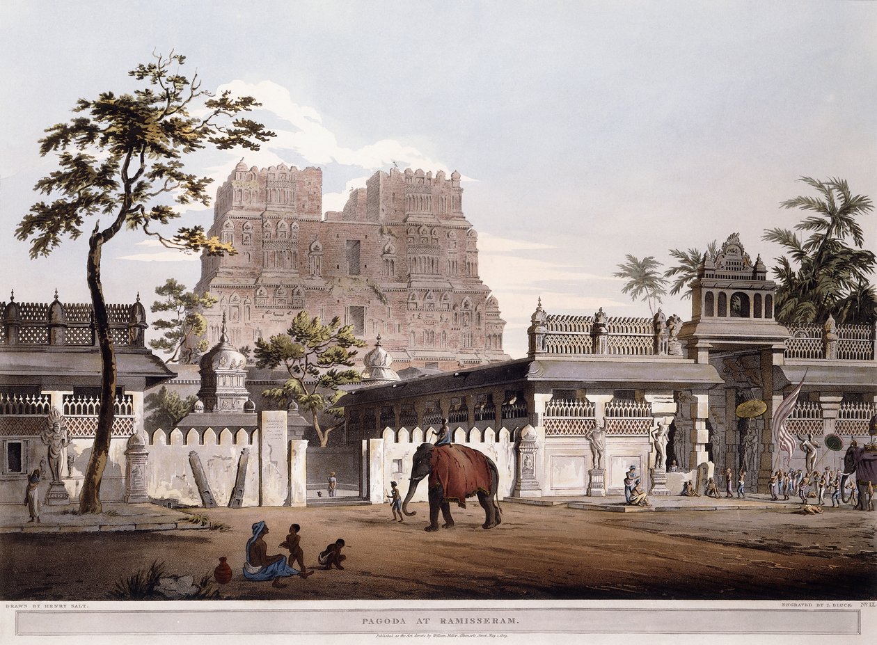 1803 में रामीसेरम में शिवालय द्वारा हेनरी साल्ट