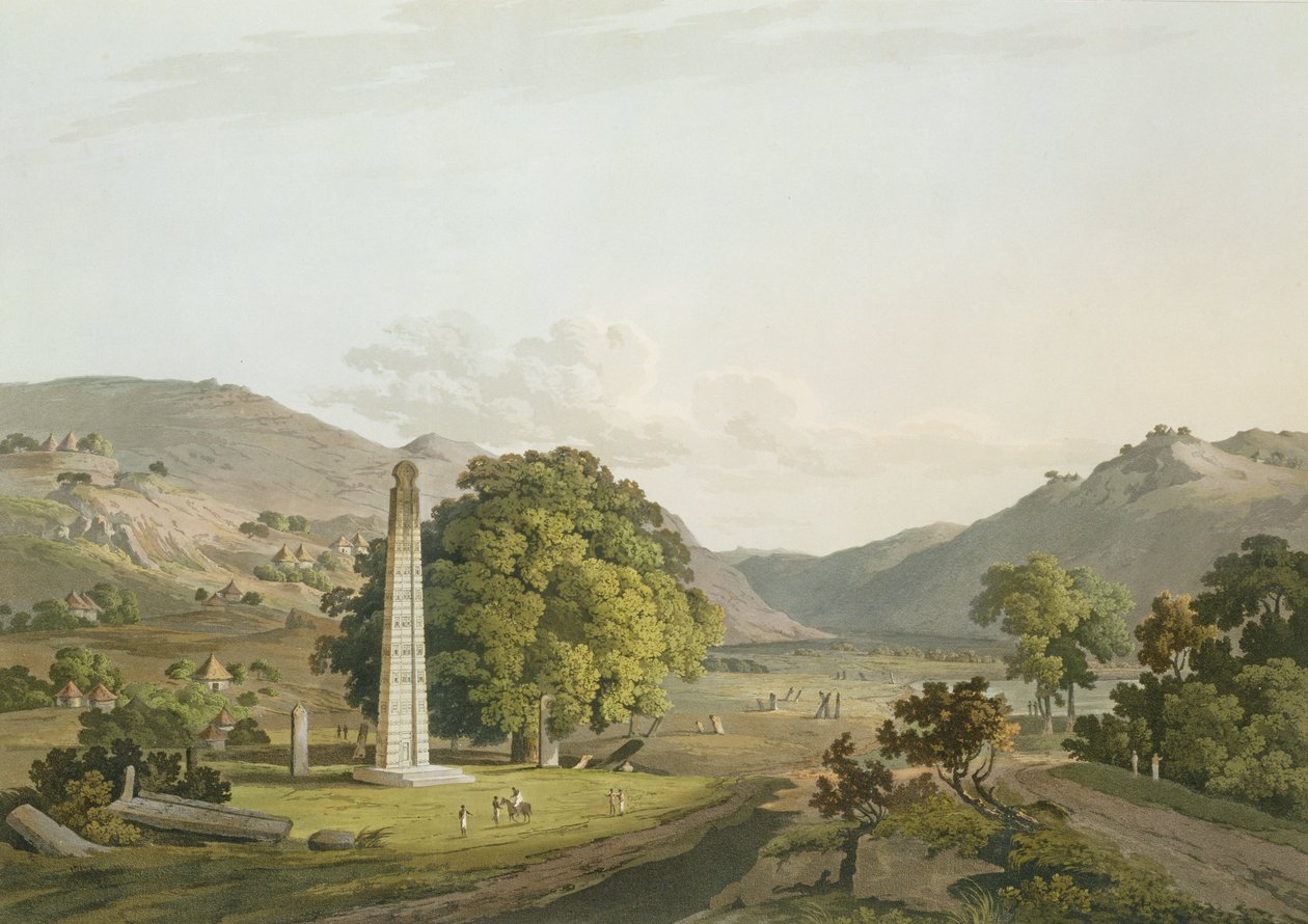 एक्सेल में ओबिलिस्क, डैनियल हैवेल (1785-1826) 1809 (एक्वाटिंट) द्वारा उत्कीर्ण द्वारा हेनरी साल्ट