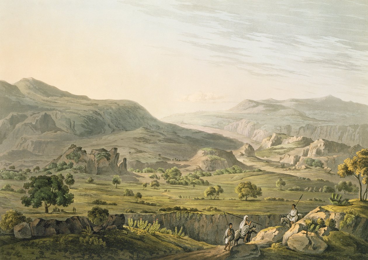 एबिसिनिया में अटबारा का दर्रा, डैनियल हैवेल (1785-1826) 1809 (जलीय) द्वारा उकेरा गया द्वारा हेनरी साल्ट