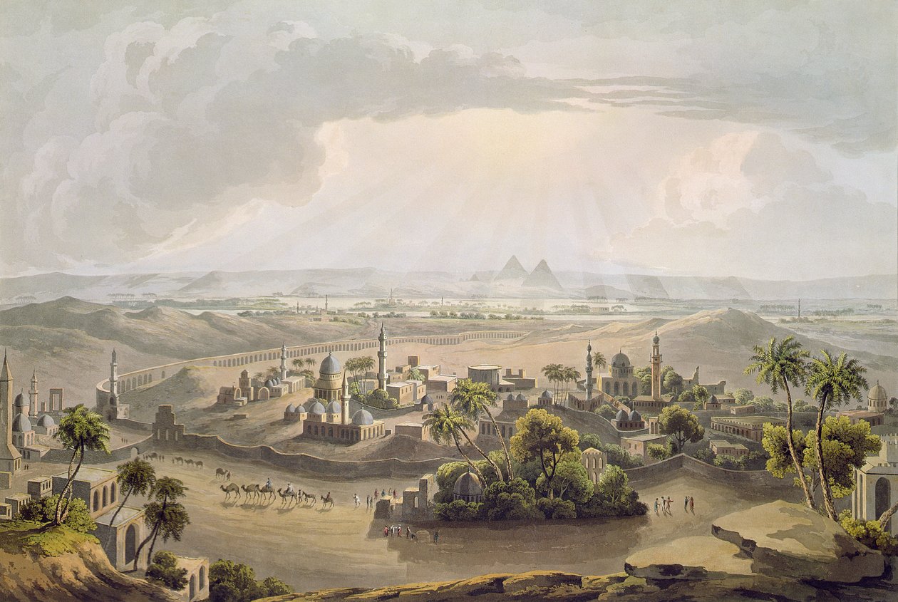 काहिरा के पिरामिड, डैनियल हैवेल (1785-1826) 1809 द्वारा उकेरा गया द्वारा हेनरी साल्ट