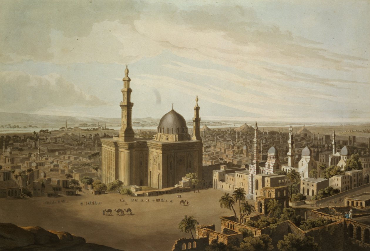 ग्रैंड काहिरा का दृश्य, डैनियल हैवेल (1785-1826) 1809 द्वारा उकेरा गया द्वारा हेनरी साल्ट
