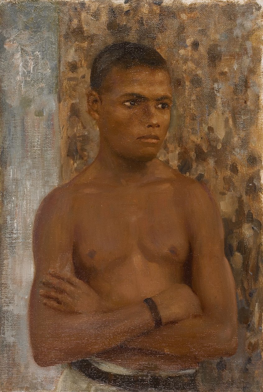 राल्फ की आधी लंबाई, 1923 (कैनवास बोर्ड पर तेल) द्वारा हेनरी स्कॉट तुक