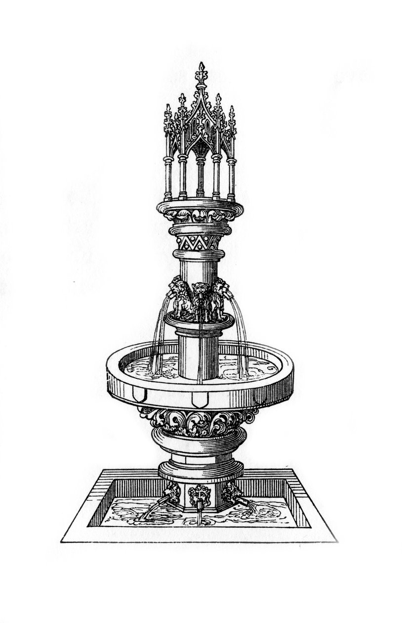 फाउंटेन, 1470-1483, 1843। द्वारा हेनरी शॉ