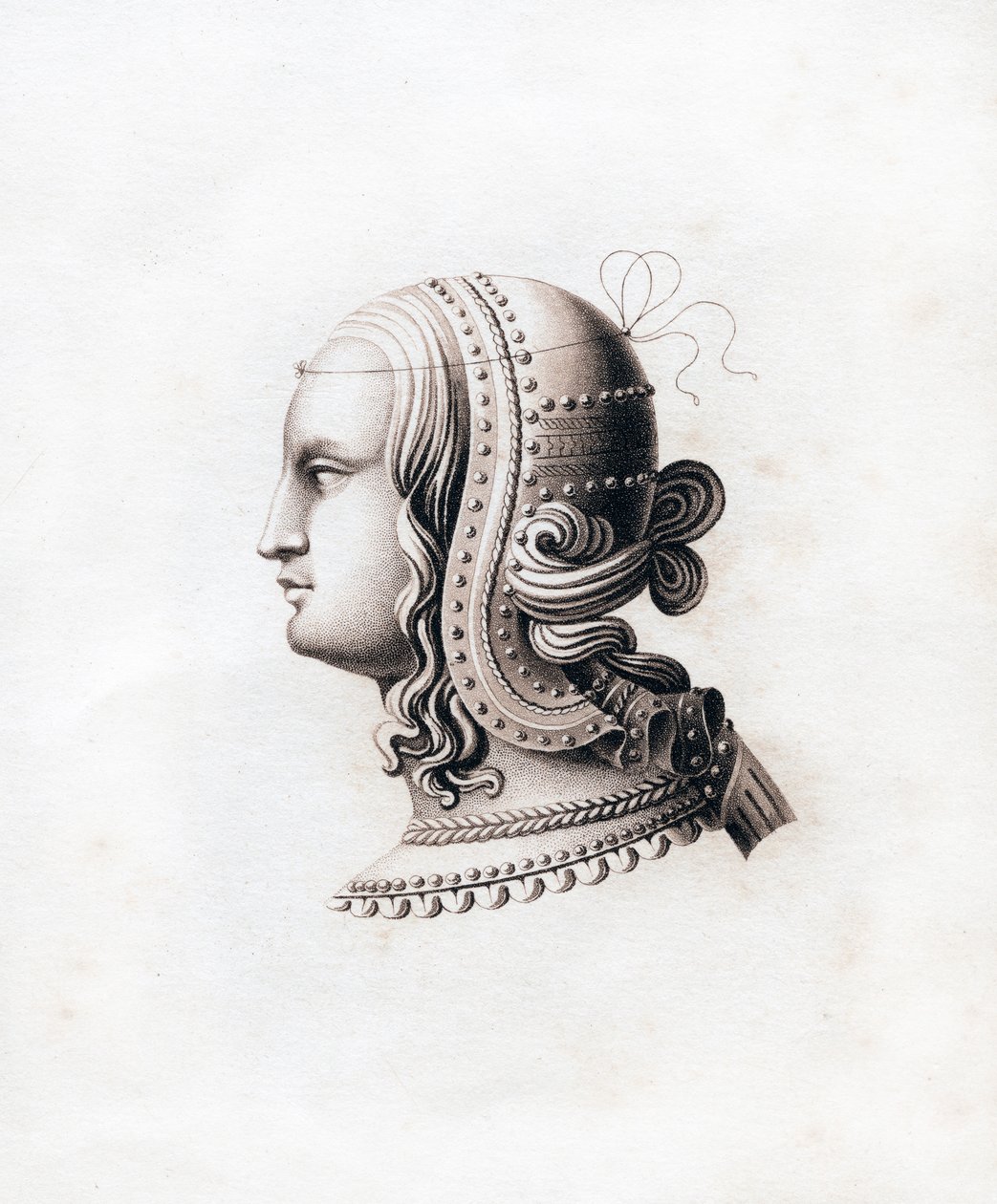 हेडड्रेस, 16 वीं शताब्दी की शुरुआत में, 1843। द्वारा हेनरी शॉ