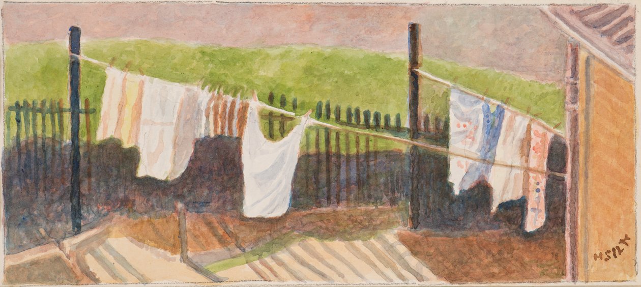 Rounton Road वाशिंग लाइन, c.1930 द्वारा हेनरी सिल्क