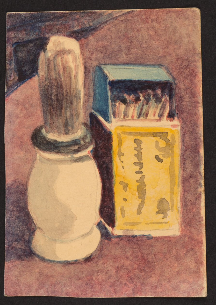 शेविंग ब्रश और माचिस, c.1930 द्वारा हेनरी सिल्क