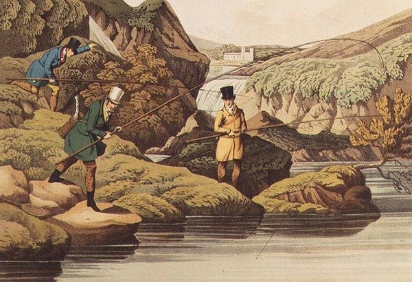 सामन मत्स्य पालन, आई। क्लार्क, पब द्वारा auqatinted। थॉमस मैकलीन द्वारा, 1820 (एक्वाटिंट) द्वारा हेनरी थॉमस अल्केन