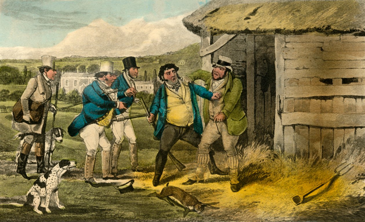 स्क्वॉयर चीटम्स कीपर ने ओल्ड टॉम, 1838 के मर्डरर पर हमला किया द्वारा हेनरी थॉमस अल्केन