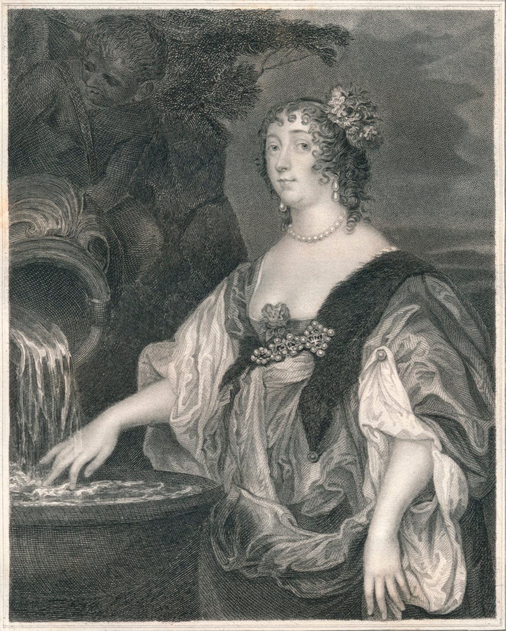 लुसी पर्सी, कार्लिसल की काउंटेस, c1635-1637, 19 वीं शताब्दी के मध्य की शुरुआत में। द्वारा हेनरी थॉमस रयाली