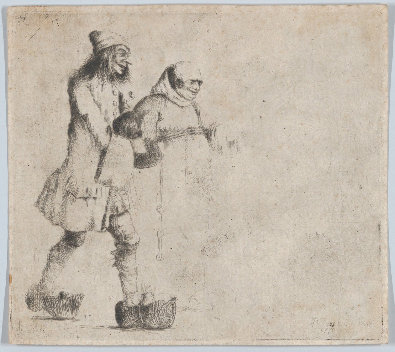 हैप्पी किसान और भिक्षु, 1770। द्वारा हेनरी विलियम बनबरी