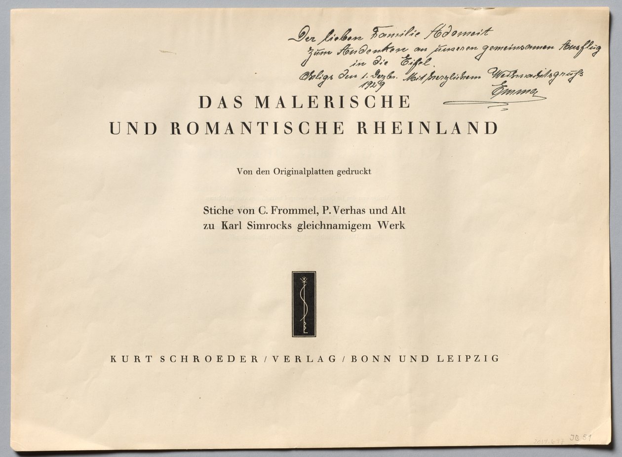 सुरम्य और रोमांटिक राइनलैंड, 1928। द्वारा हेनरी विंकल्स