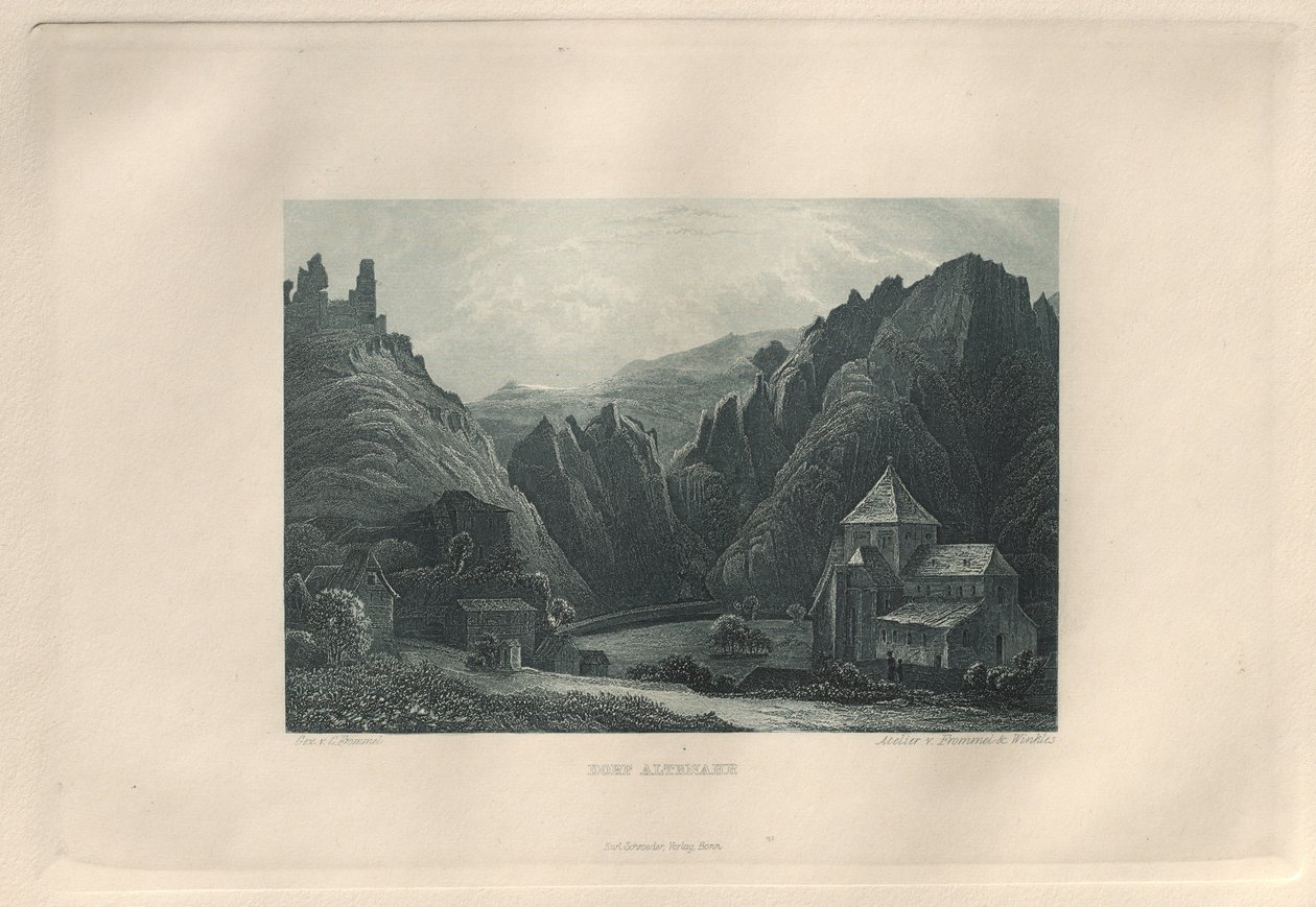 सुरम्य और रोमांटिक राइनलैंड: एलेन्टह्र गांव, 1928। द्वारा हेनरी विंकल्स