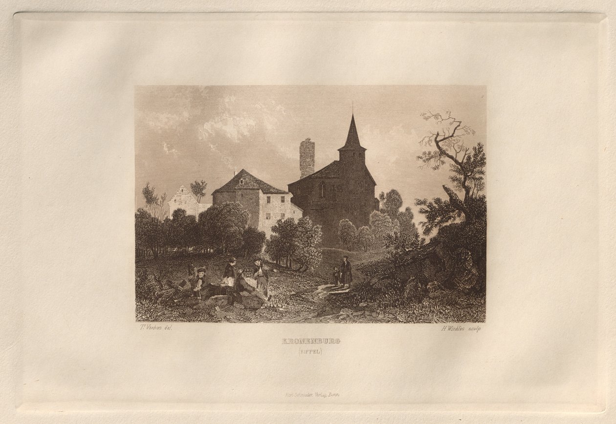सुरम्य और रोमांटिक राइनलैंड: क्रोनबर्ग एफिल, 1928। द्वारा हेनरी विंकल्स
