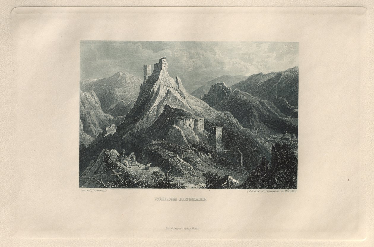 सुरम्य और रोमांटिक राइनलैंड: एलेन्टह्र कैसल, 1928। द्वारा हेनरी विंकल्स