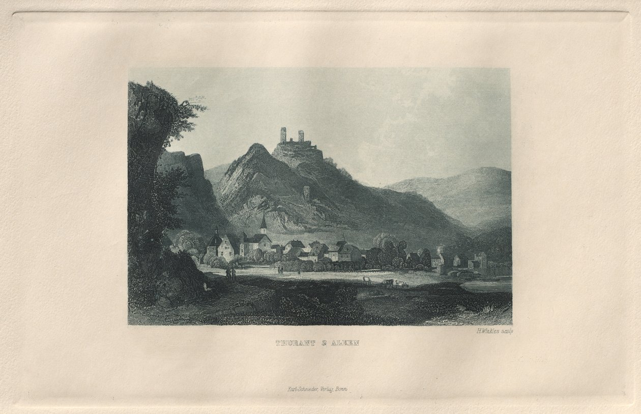 सुरम्य और रोमांटिक राइनलैंड: थुरंट एंड अल्केन, 1928। द्वारा हेनरी विंकल्स