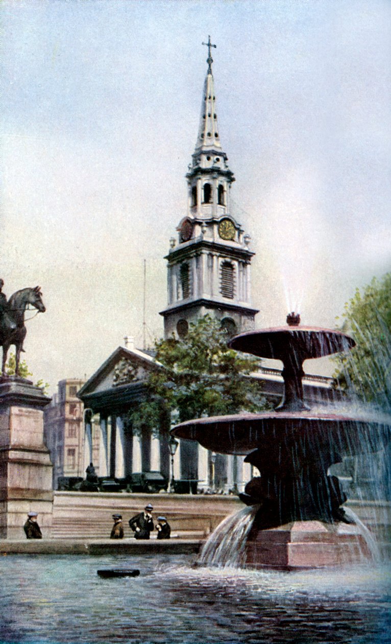 सेंट मार्टिन-इन-द-फील्ड्स, ट्राफलगर स्क्वायर, लंदन, c1930s। द्वारा हरबर्ट फेल्टन