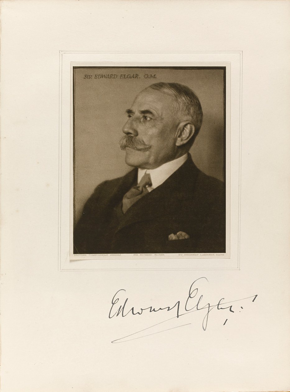 संगीतकार सर एडवर्ड विलियम एल्गर का पोर्ट्रेट 1857-1934, 1923। द्वारा हर्बर्ट लैम्बर्ट