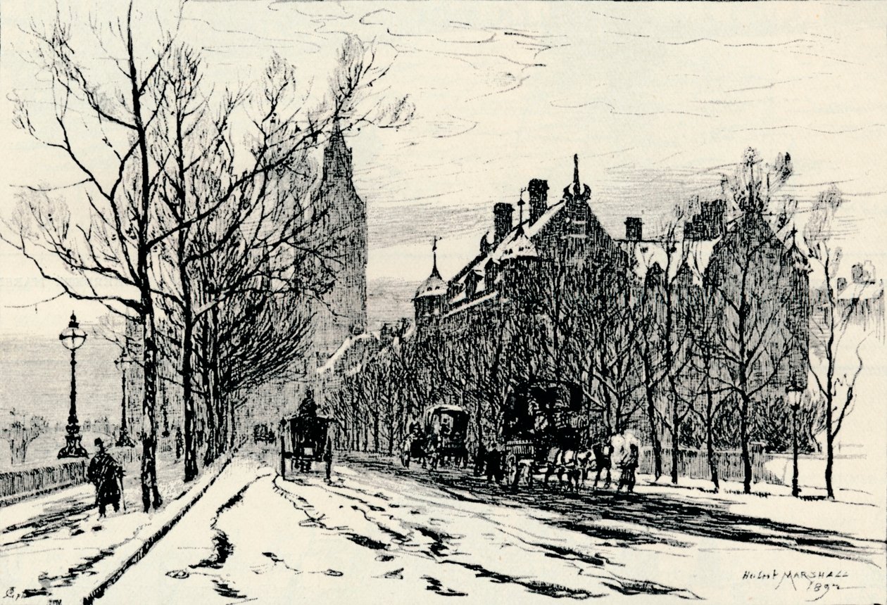 तटबंध, वेस्टमिंस्टर, c1892, 1894 द्वारा हर्बर्ट मेन्ज़ीज़ मार्शल