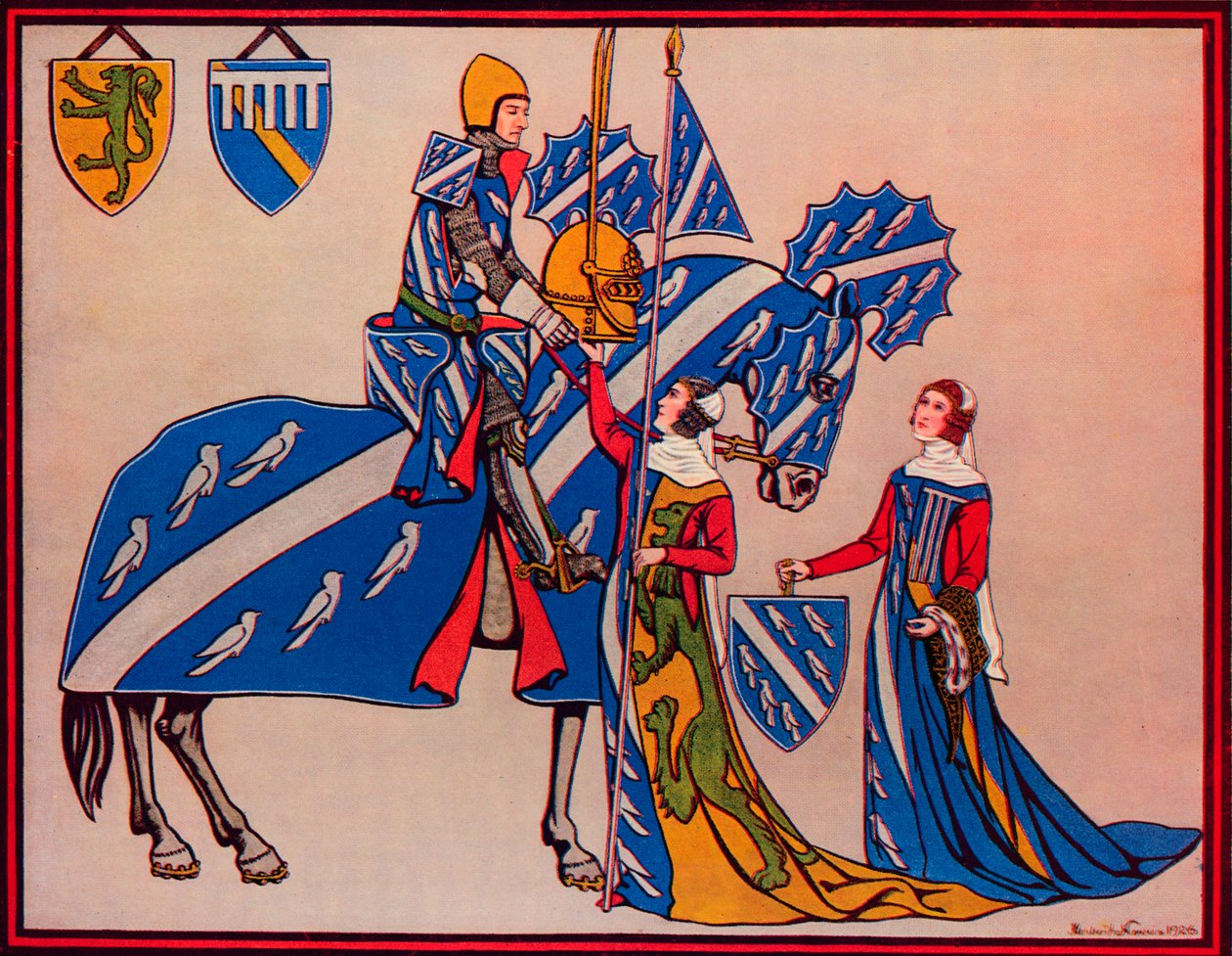 सर जेफ्री लुट्रेल, उनकी पत्नी और बेटी-दामाद, c1340, 1926 द्वारा हरबर्ट नॉरिस