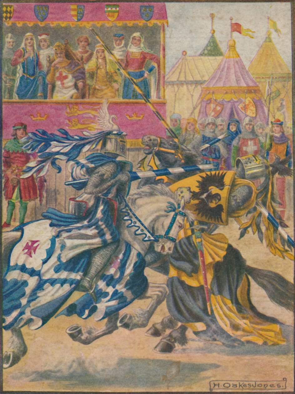 जौस्टिंग मैच, 1929। द्वारा हर्बर्ट ओक्स जोन्स