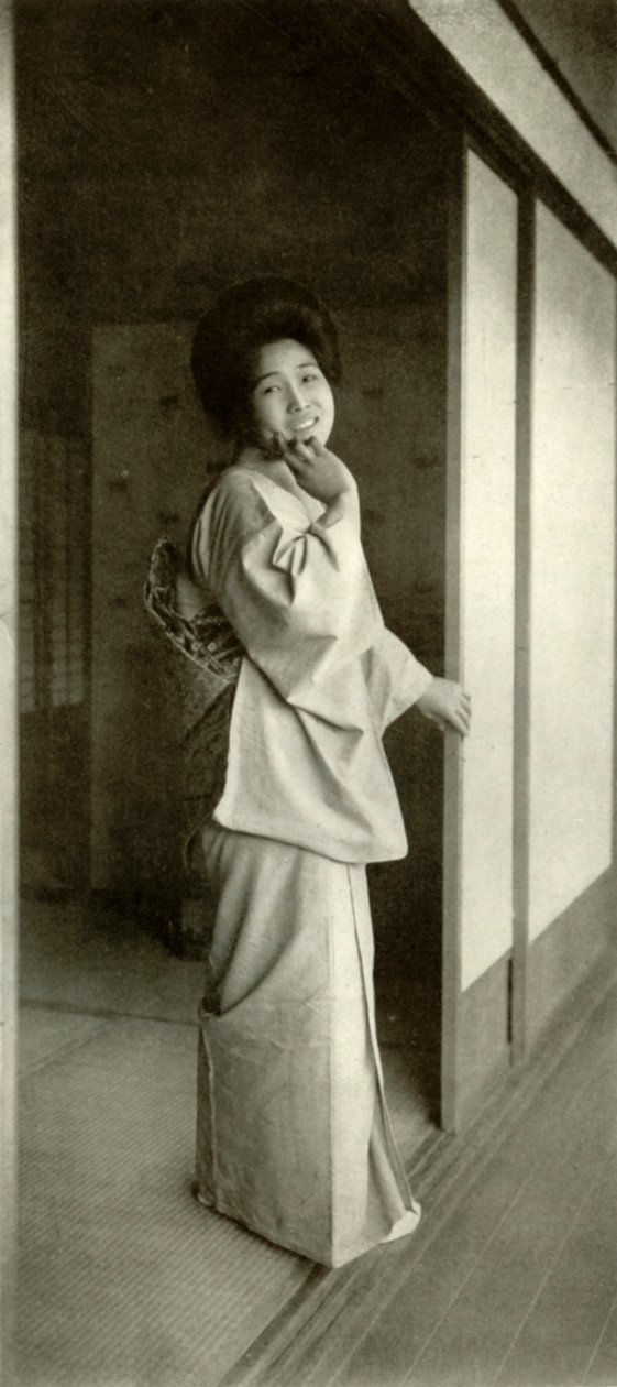 ए मैड ऑफ फेयर जापान, 1910। द्वारा हर्बर्ट पोंटिंग