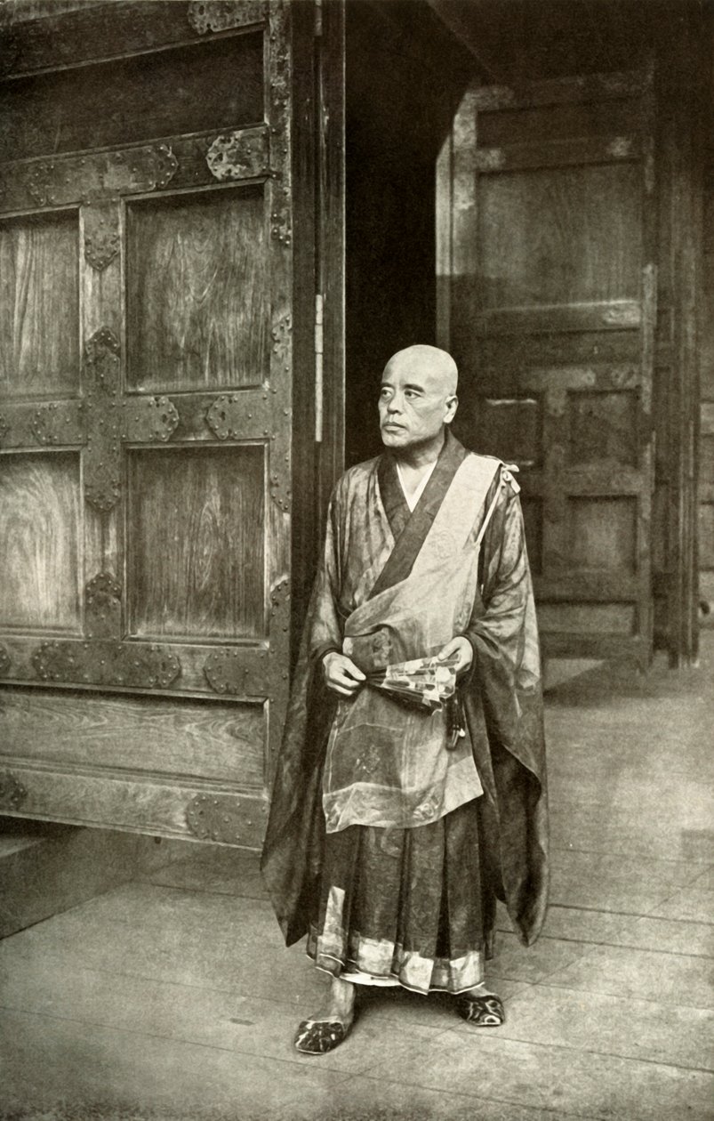 बुद्ध का एक पुजारी, 1910। द्वारा हर्बर्ट पोंटिंग
