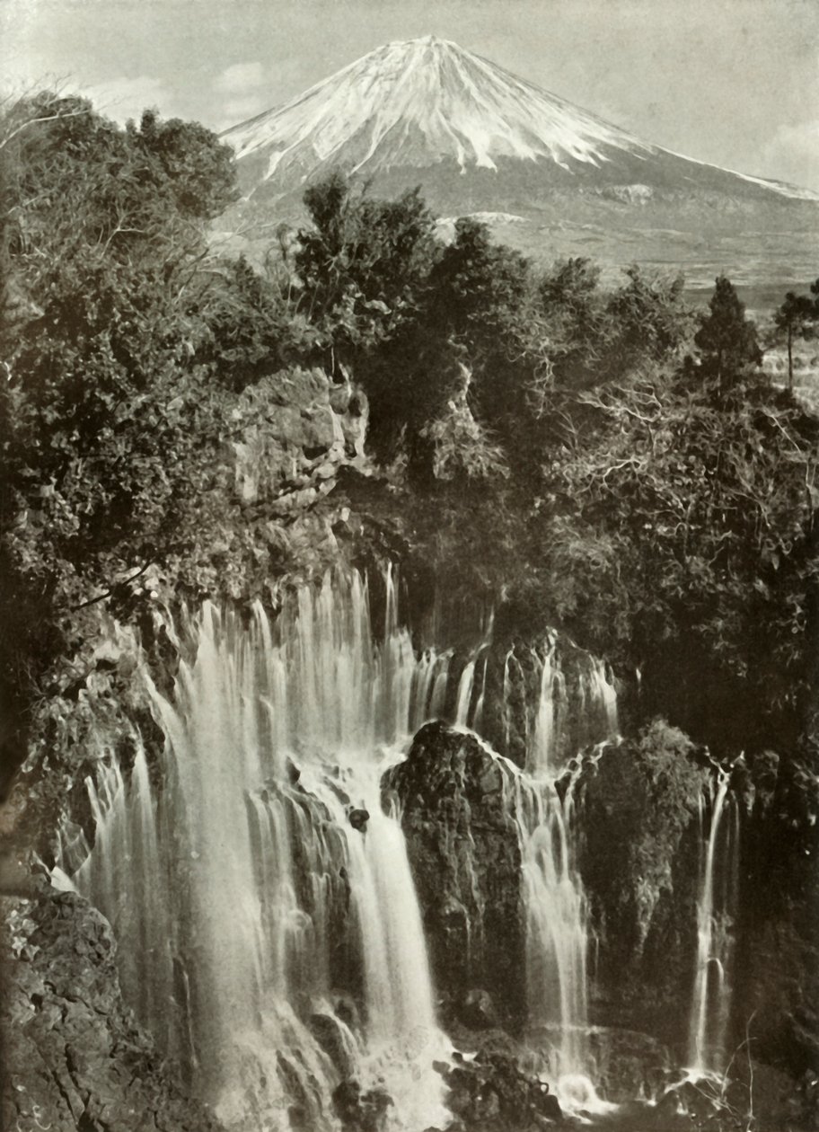 फ़ूजी और शिरा-इटो झरना, 1910। द्वारा हर्बर्ट पोंटिंग
