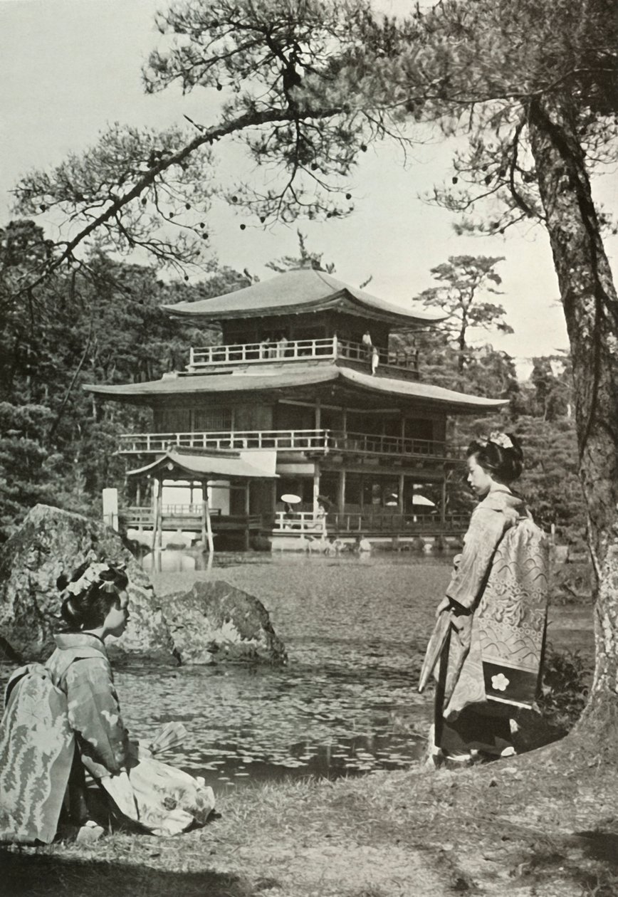 किंकाकुजी द गोल्डन पवेलियन, 1910। द्वारा हर्बर्ट पोंटिंग