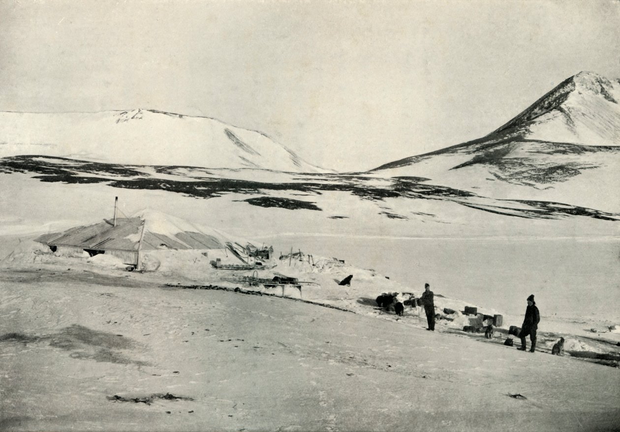 4 नवंबर 1911, 1913 को डिस्कवरी हट में मेयर्स और डेमेट्री। द्वारा हर्बर्ट पोंटिंग