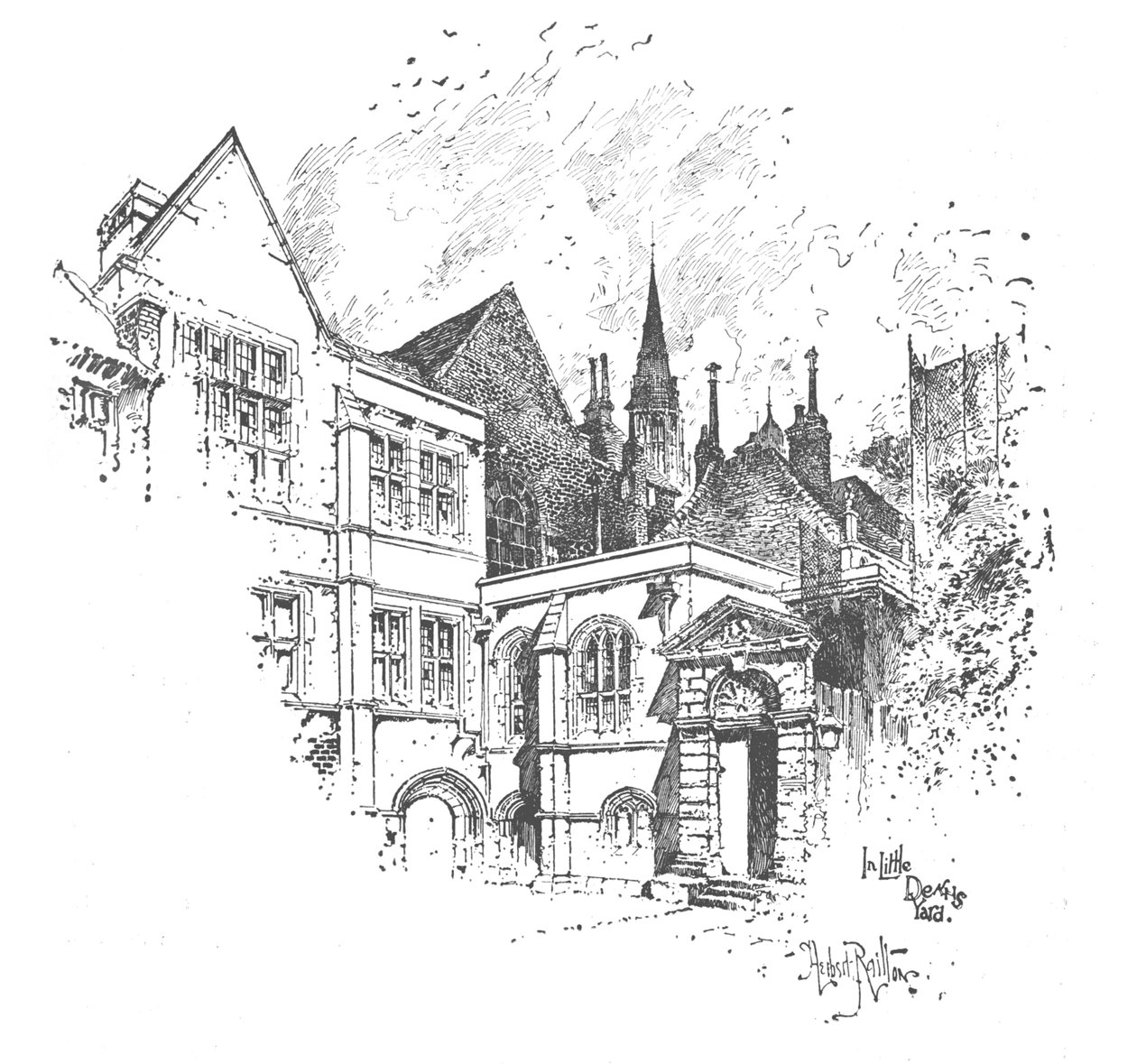 लिटिल डीन यार्ड में, 1890 द्वारा हरबर्ट रेलटन