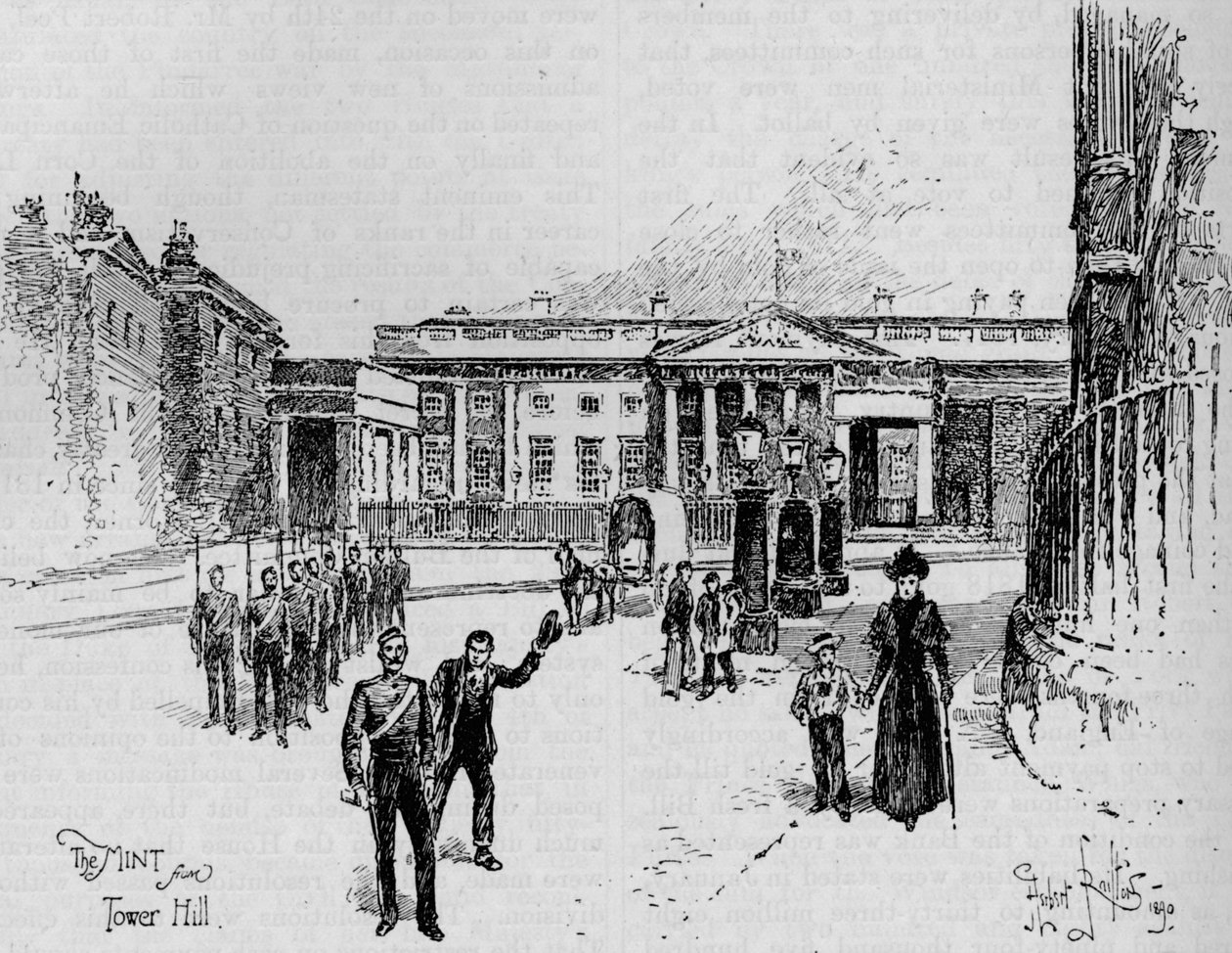 रॉयल मिंट, लंदन, 19 वीं शताब्दी 1906। द्वारा हरबर्ट रेलटन