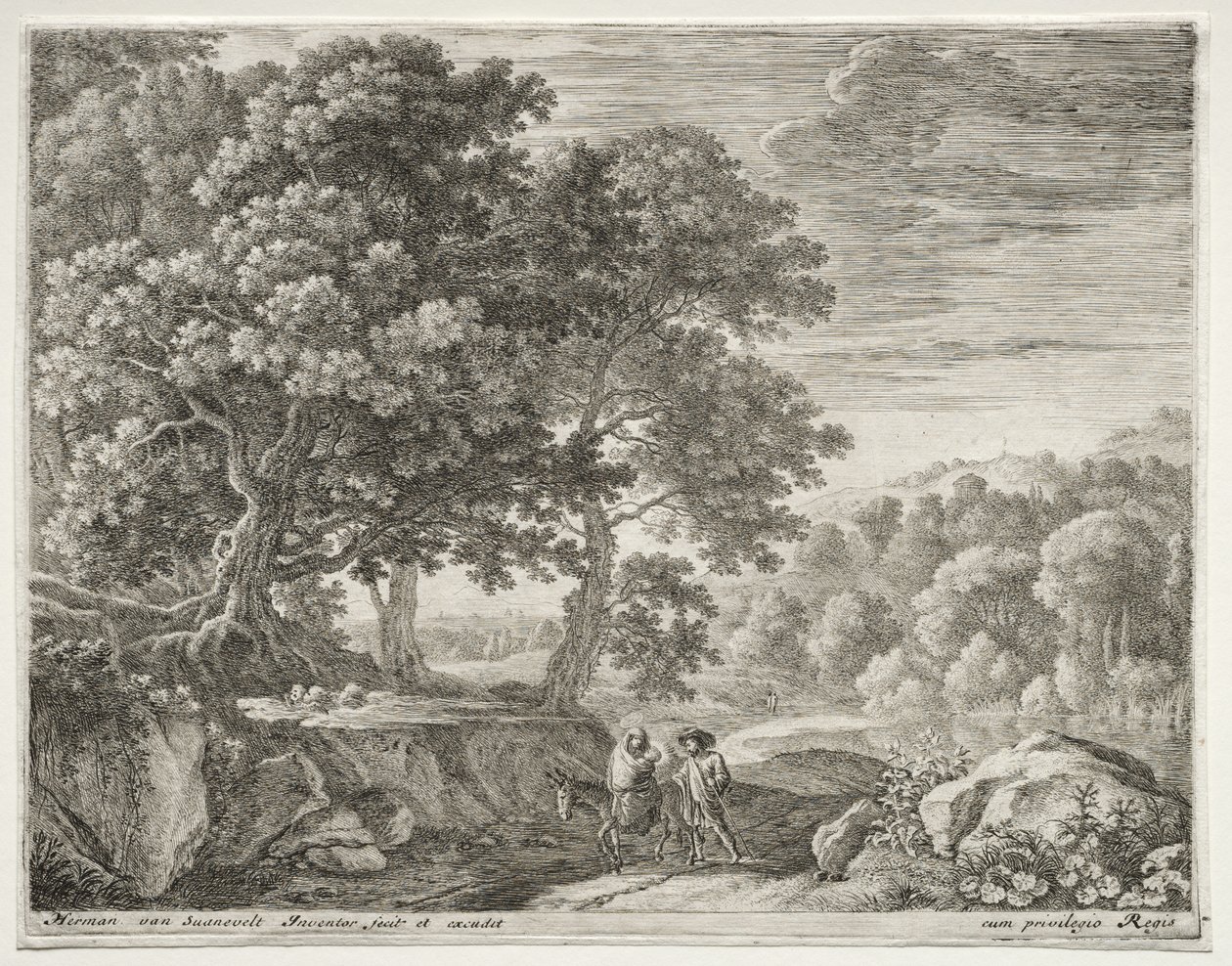 मिस्र में उड़ान, सी। 1652-1654। द्वारा हरमन वैन स्वानेवेल्ट