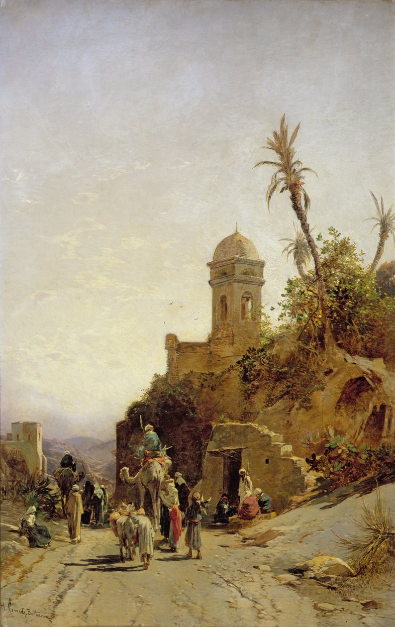 द डिपार्टमेंटिंग कारवां, बेथिन, c.1880 द्वारा हरमन डेविड सोलोमन कोरोडी