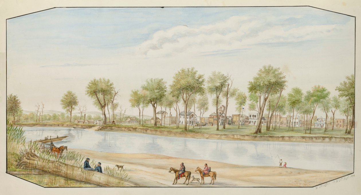 माइल्स सिटी, मोंटाना, 1879। द्वारा हरमन स्टीफ़ेल