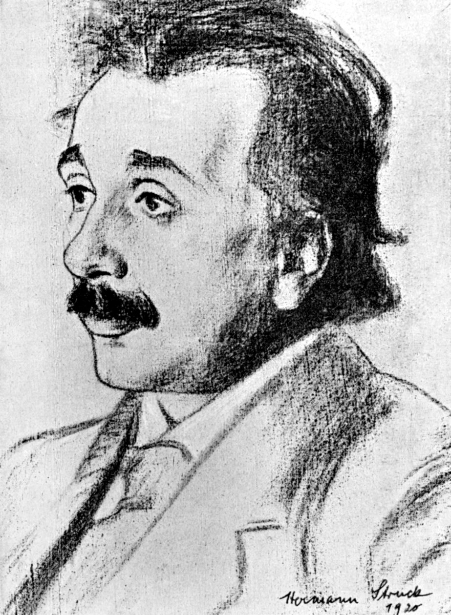 अल्बर्ट आइंस्टीन 1879-1955, जर्मन-स्विस गणितज्ञ और सैद्धांतिक भौतिक विज्ञानी, 1920 द्वारा हरमन मारा गया