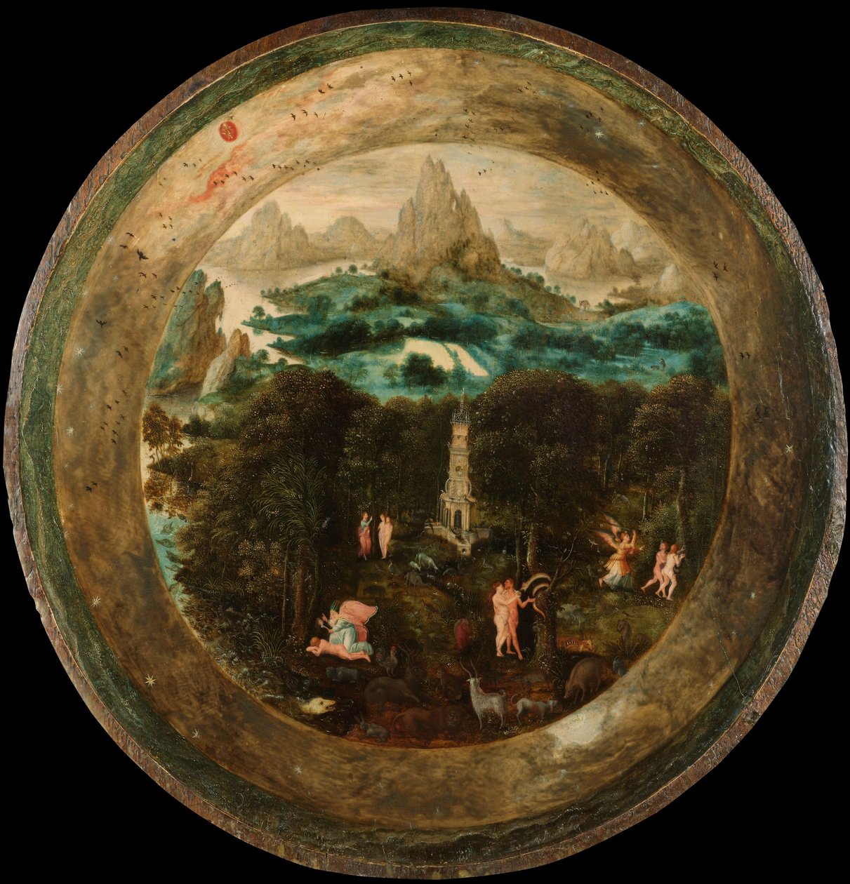 स्वर्ग, c.1541-50 (पैनल पर तेल) द्वारा हेर्री मेट डे (सी.1510 पृष्ठ.1550) ब्लेस