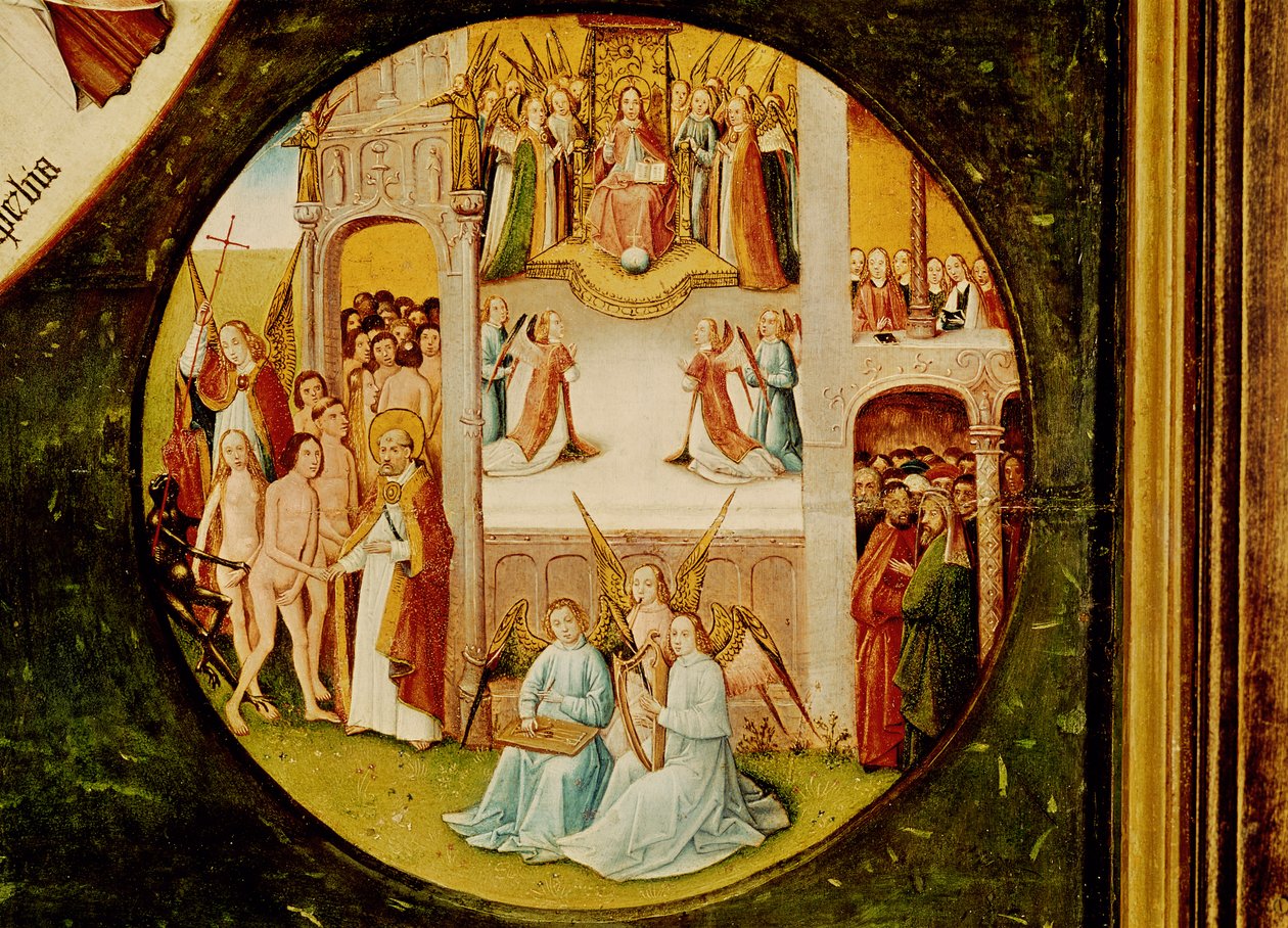 स्वर्ग, सात घातक पापों और चार अंतिम चीजों की तालिका से विस्तार, c.1480 द्वारा हिरेमस बॉश