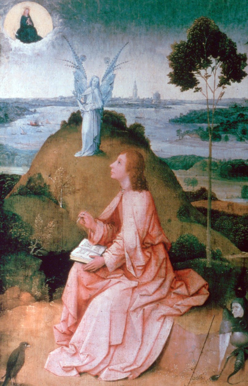 पैट जॉनोस, 1504-1505 पर सेंट जॉन द इंजीलनिस्ट द्वारा हिरेमस बॉश
