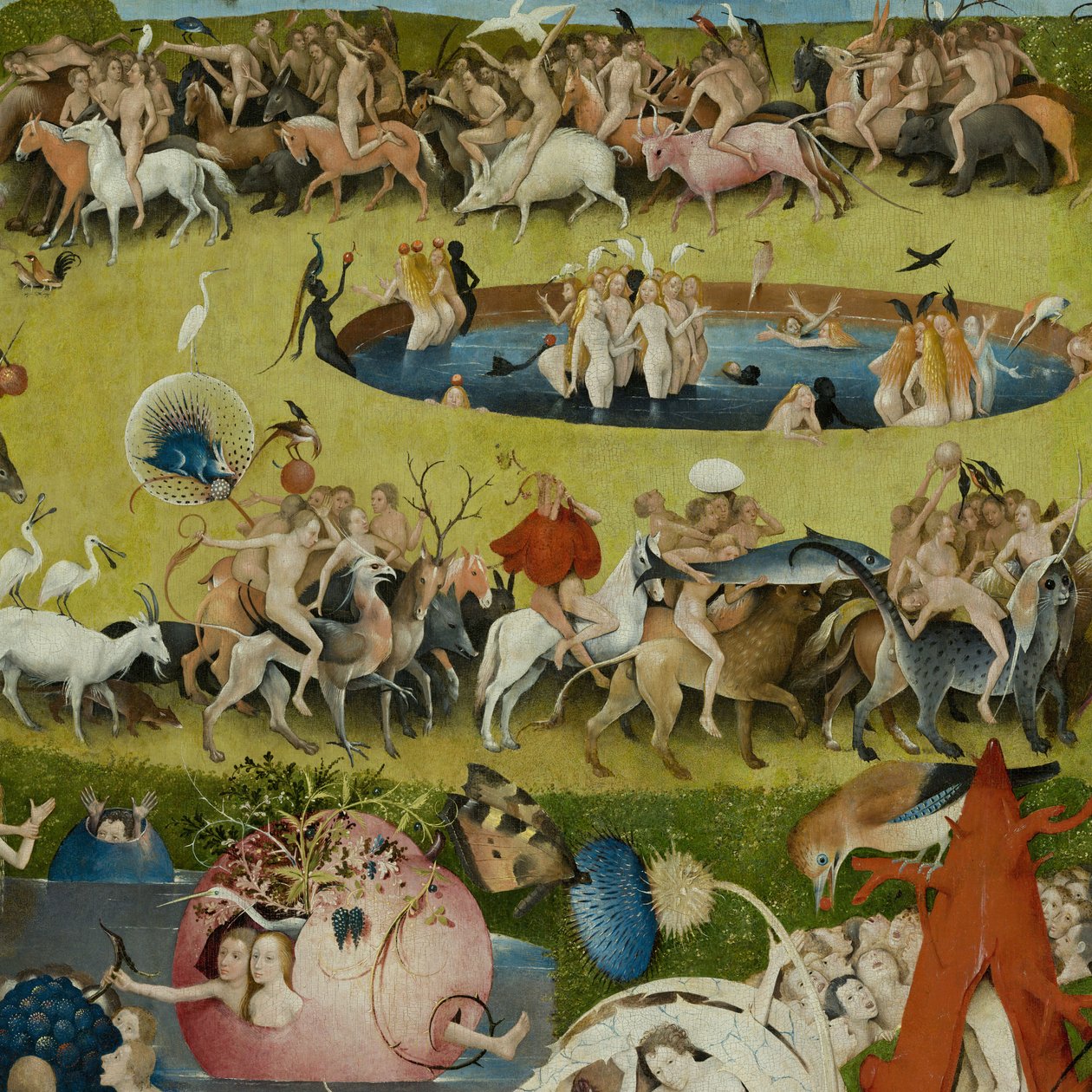 द गार्डन ऑफ एटरली डिलाइट्स, 1490-1500 द्वारा हिरेमस बॉश