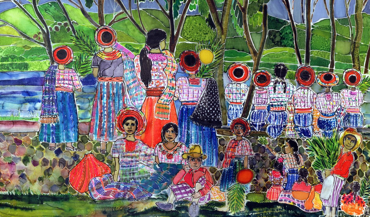 एटलटन झील, 2005 (रेशम पर रंग) द्वारा हिलेरी सिमोन