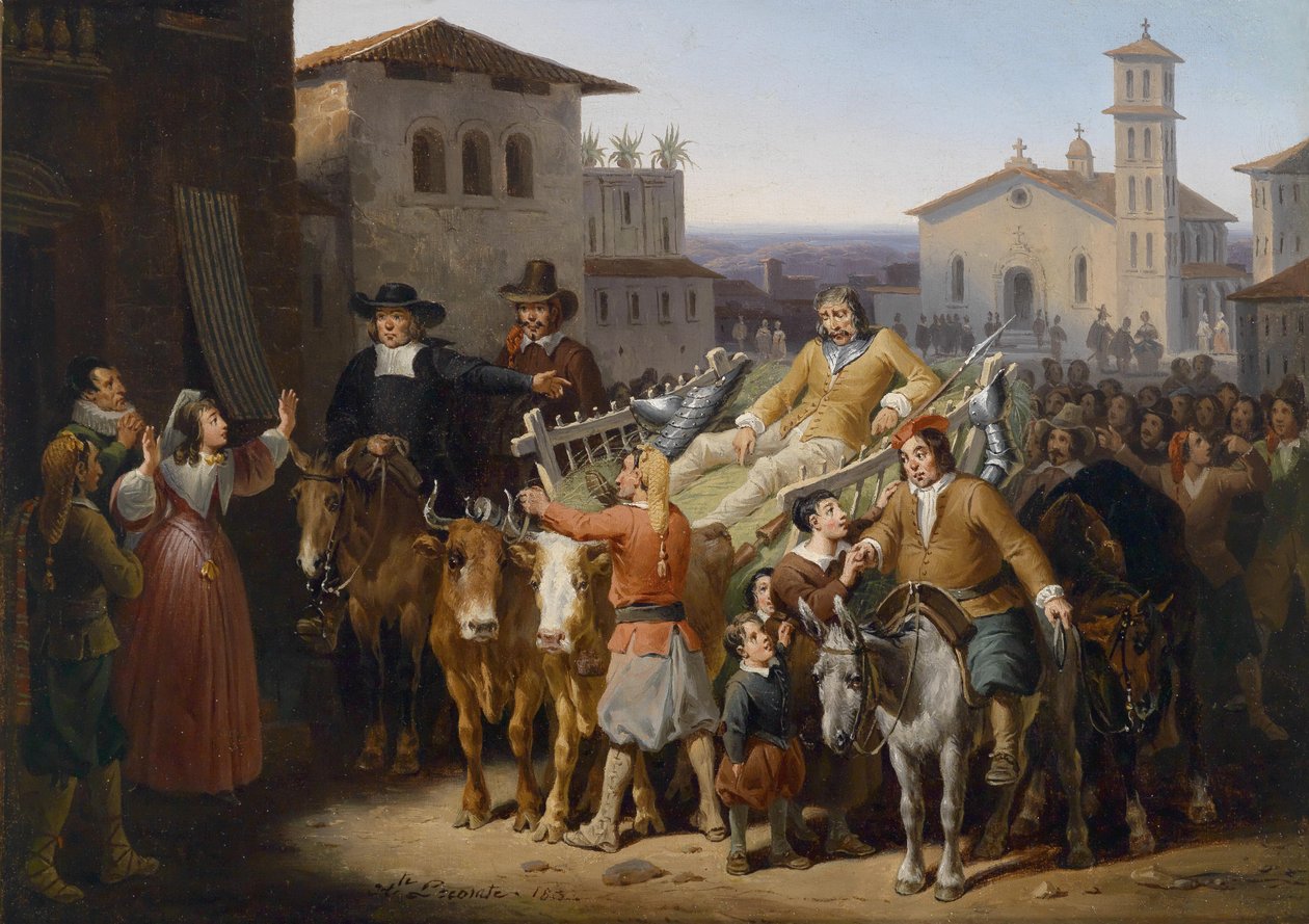 डॉन क्विक्सोट की घर वापसी द्वारा Hippolyte Lecomte
